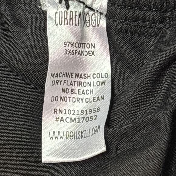 Current Mood x Dolls KIlls Jeans Womens Small Black Stitch Lace Up Patch - Picture 5 of 7